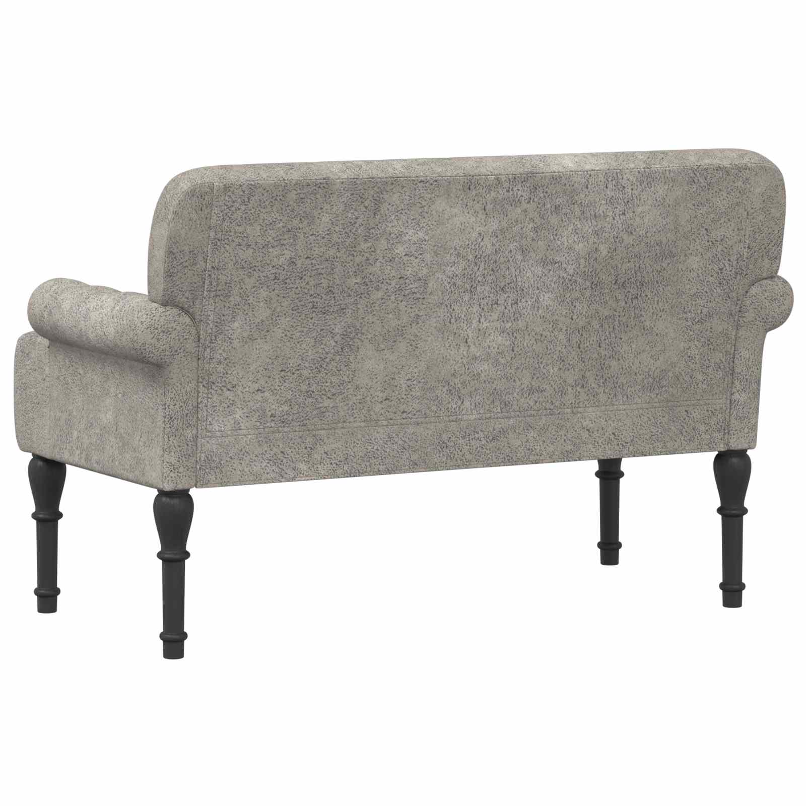 Loveseat con bottoni imbottiti Grigio Chiaro 120 x 65 x 78 cm | homemem39