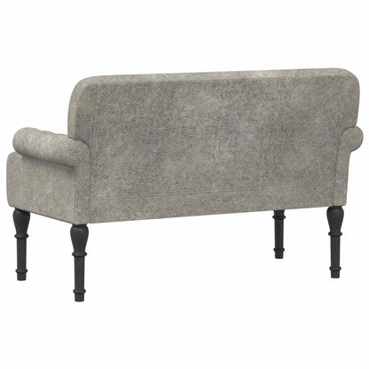 Loveseat con bottoni imbottiti Grigio Chiaro 120 x 65 x 78 cm | homemem39