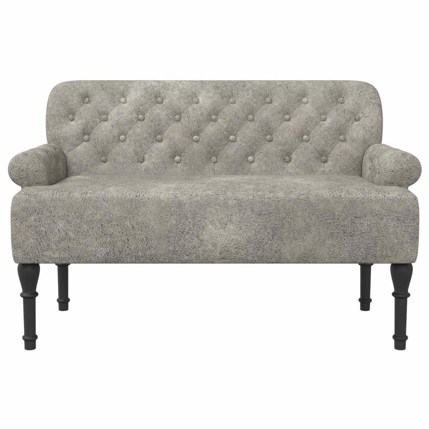 Loveseat con bottoni imbottiti Grigio Chiaro 120 x 65 x 78 cm | homemem39