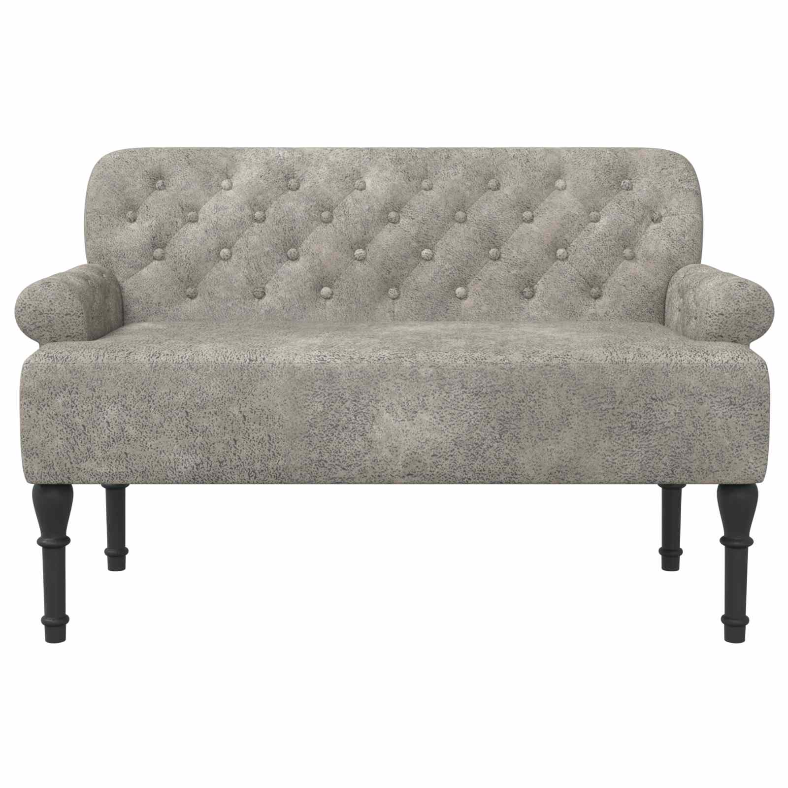 Loveseat con bottoni imbottiti Grigio Chiaro 120 x 65 x 78 cm | homemem39