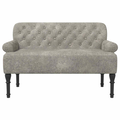Loveseat con bottoni imbottiti Grigio Chiaro 120 x 65 x 78 cm | homemem39