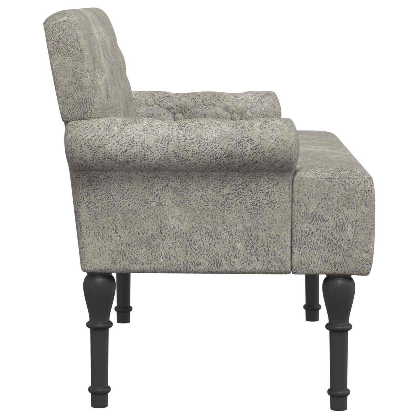 Loveseat con bottoni imbottiti Grigio Chiaro 120 x 65 x 78 cm | homemem39
