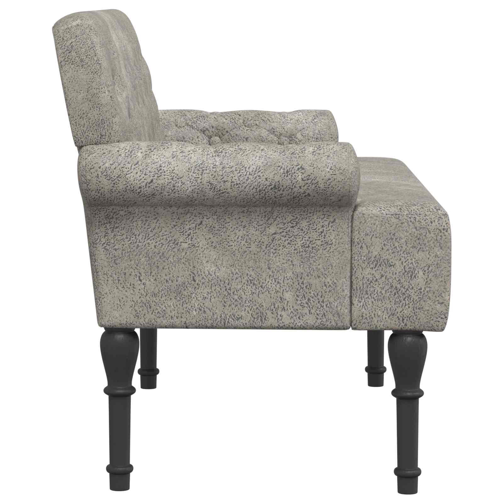 Loveseat con bottoni imbottiti Grigio Chiaro 120 x 65 x 78 cm | homemem39