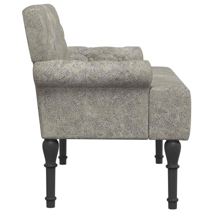 Loveseat con bottoni imbottiti Grigio Chiaro 120 x 65 x 78 cm | homemem39