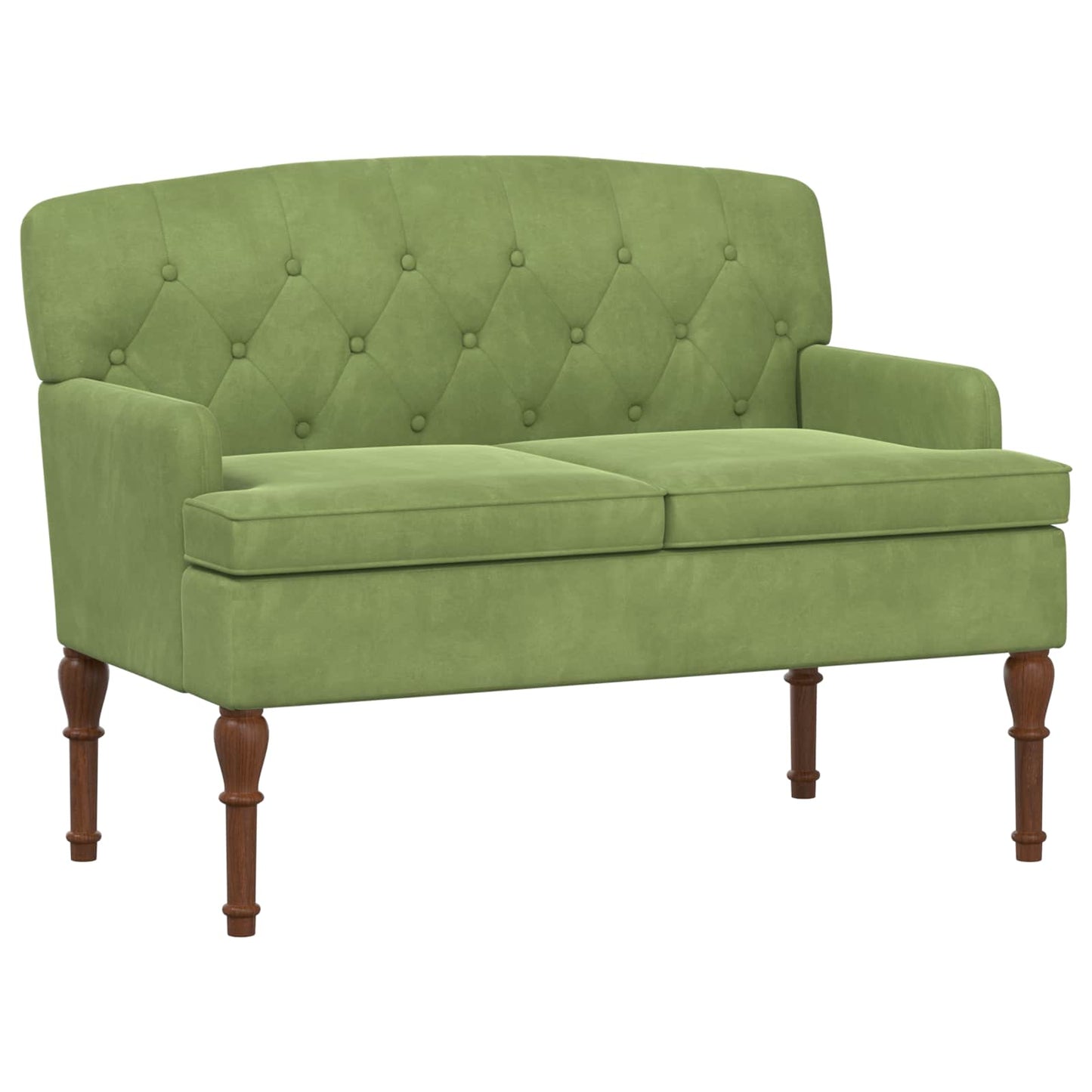 Loveseat con bottoni imbottiti Verde chiaro 111 x 65 x 79 cm | homemem39