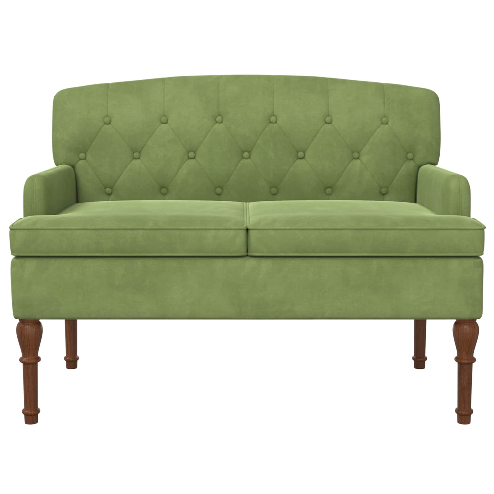 Loveseat con bottoni imbottiti Verde chiaro 111 x 65 x 79 cm | homemem39