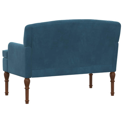 Loveseat con bottoni imbottiti Blu 111 x 65 x 79 cm Velluto | homemem39