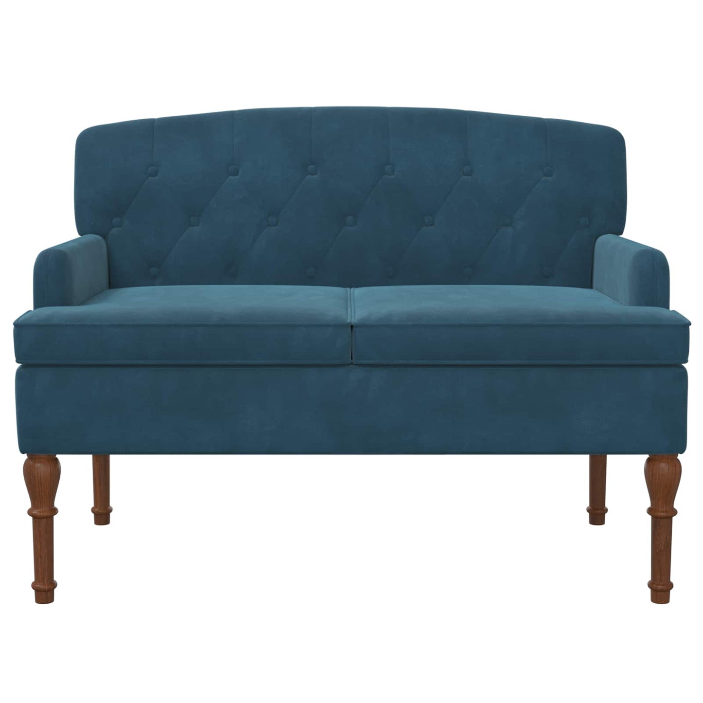 Loveseat con bottoni imbottiti Blu 111 x 65 x 79 cm Velluto | homemem39