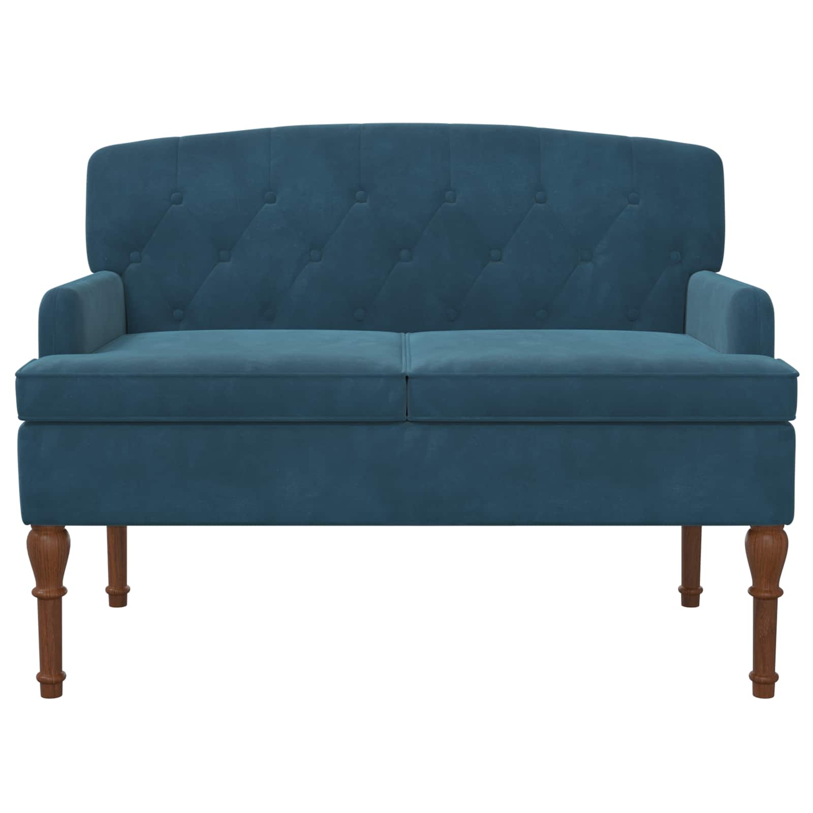 Loveseat con bottoni imbottiti Blu 111 x 65 x 79 cm Velluto | homemem39