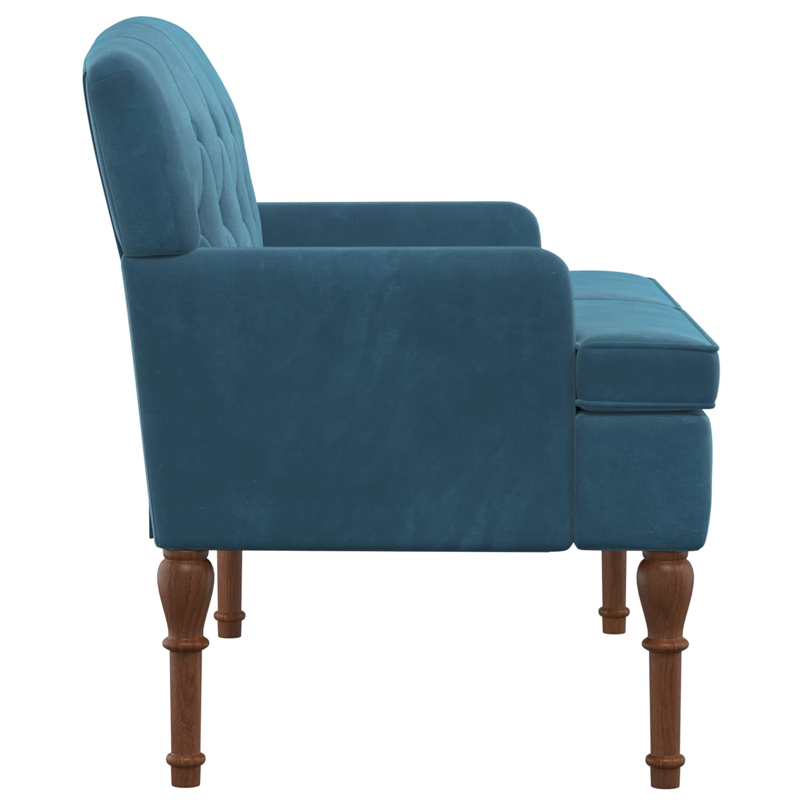 Loveseat con bottoni imbottiti Blu 111 x 65 x 79 cm Velluto | homemem39
