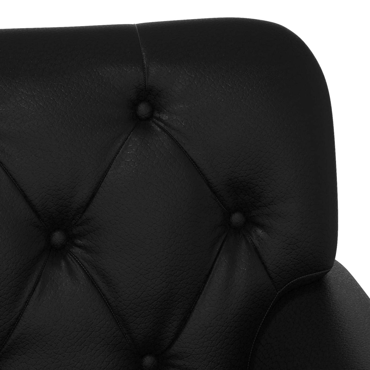 Loveseat con bottoni imbottiti Nero 120 x 65 x 77 cm Similpelle | homemem39
