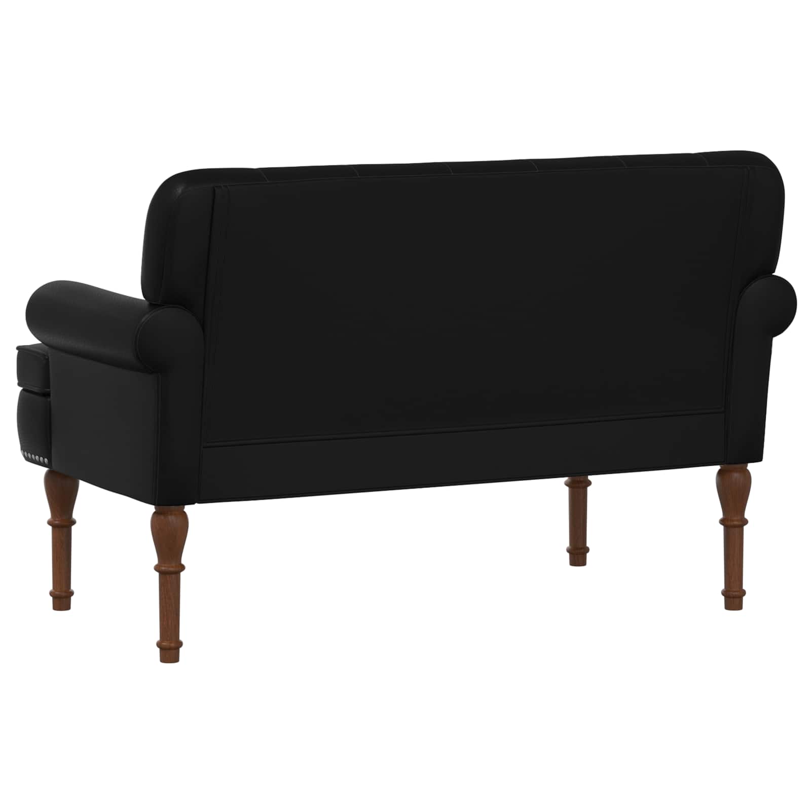 Loveseat con bottoni imbottiti Nero 120 x 65 x 77 cm Similpelle | homemem39