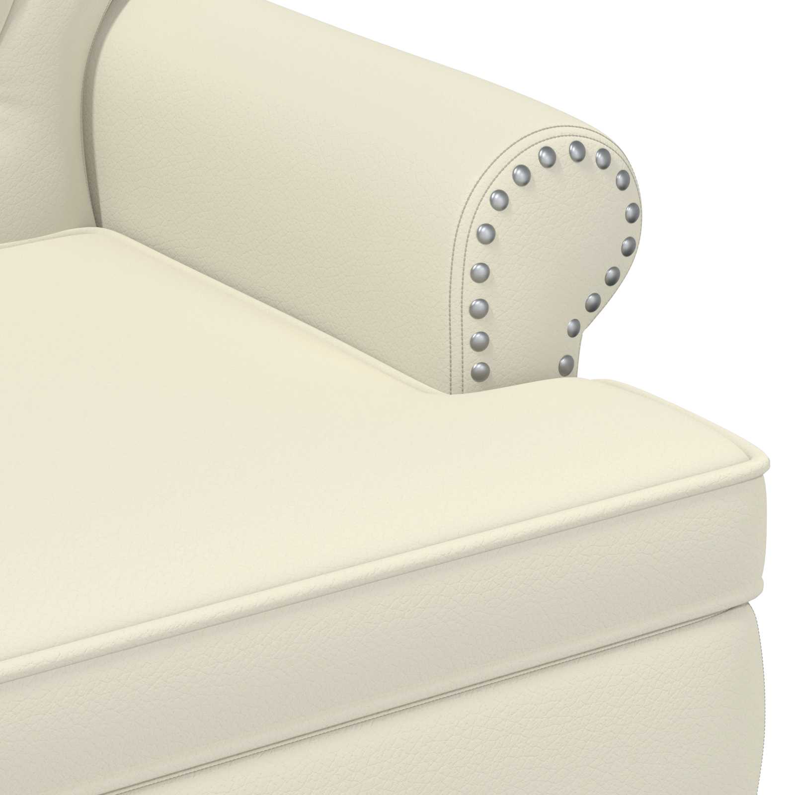 Loveseat con bottoni imbottiti Crema 120 x 65 x 77 cm | homemem39