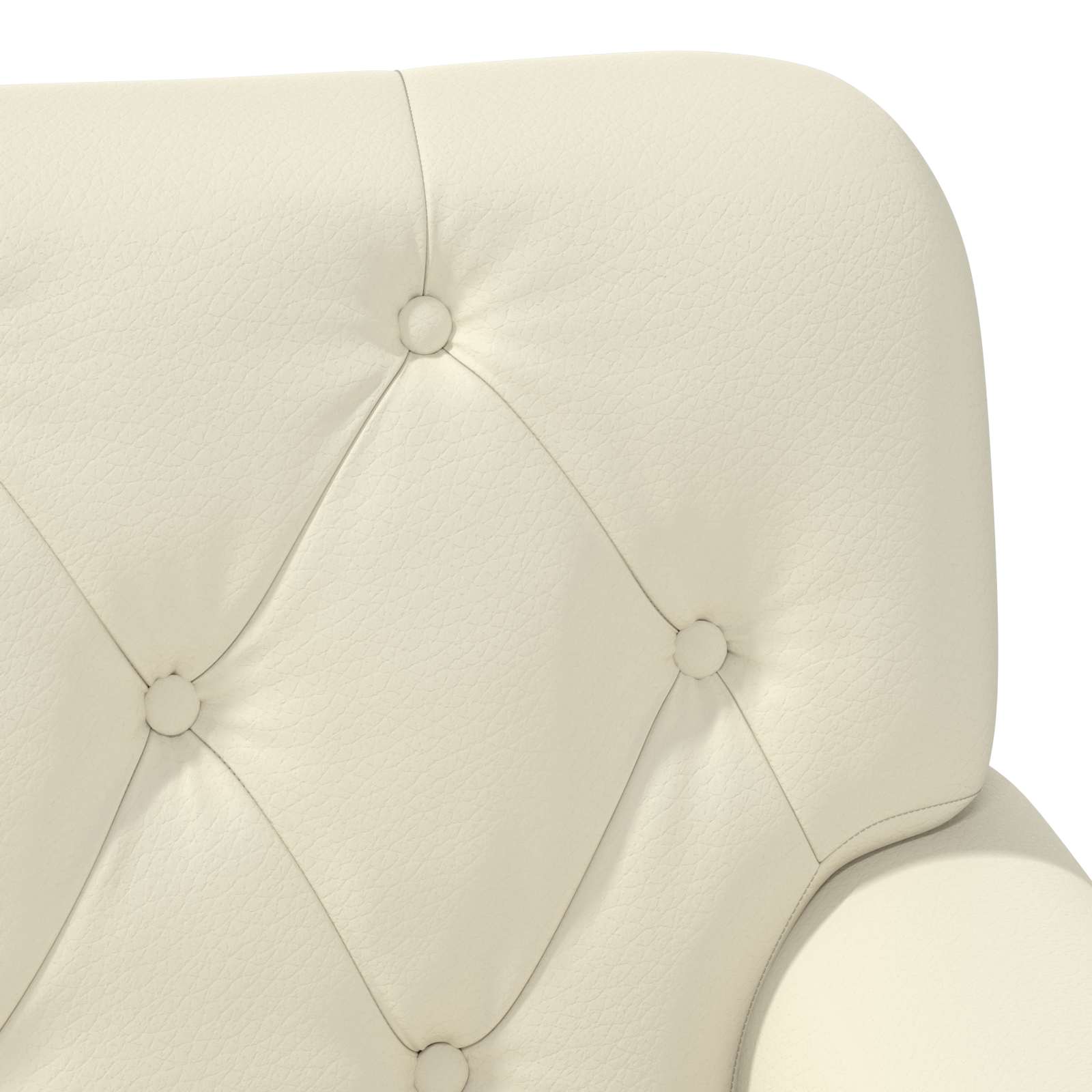 Loveseat con bottoni imbottiti Crema 120 x 65 x 77 cm | homemem39