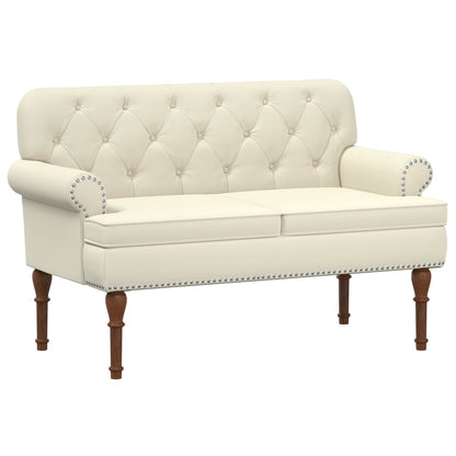 Loveseat con bottoni imbottiti Crema 120 x 65 x 77 cm | homemem39