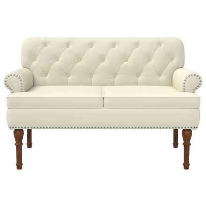 Loveseat con bottoni imbottiti Crema 120 x 65 x 77 cm | homemem39