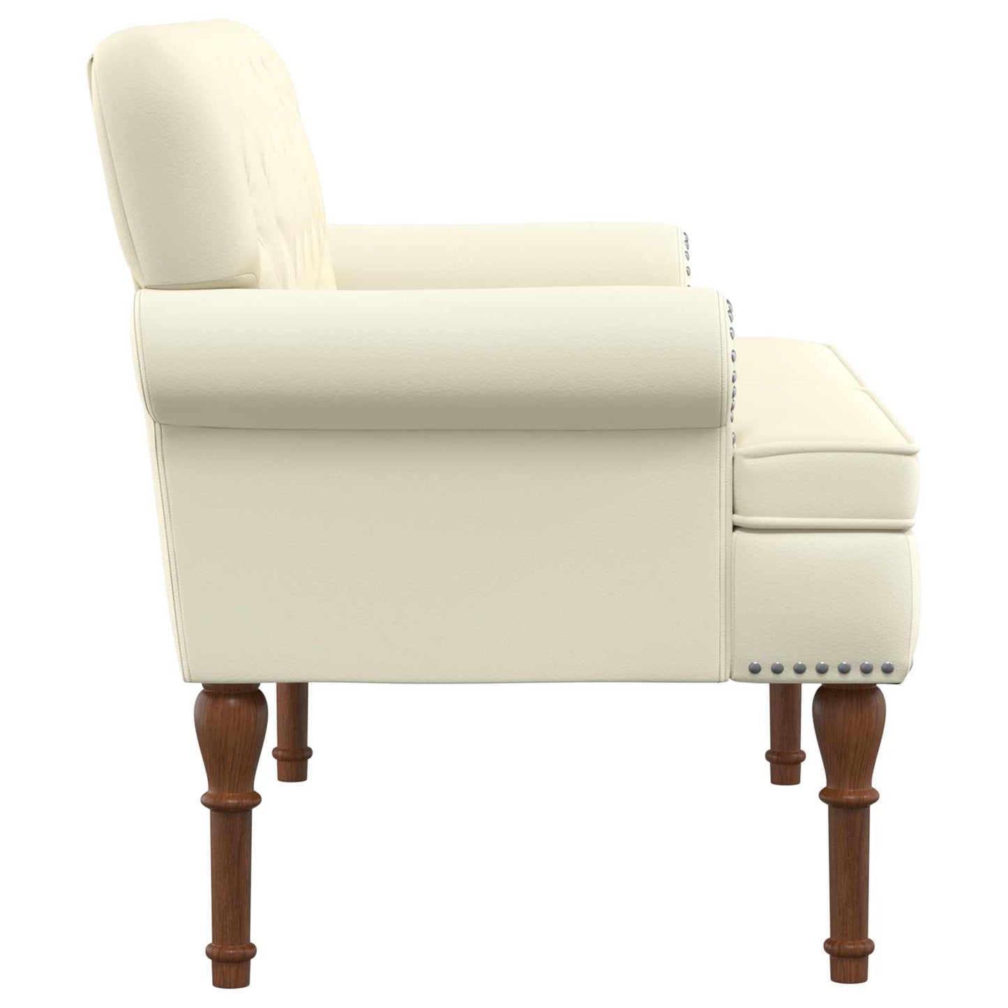 Loveseat con bottoni imbottiti Crema 120 x 65 x 77 cm | homemem39