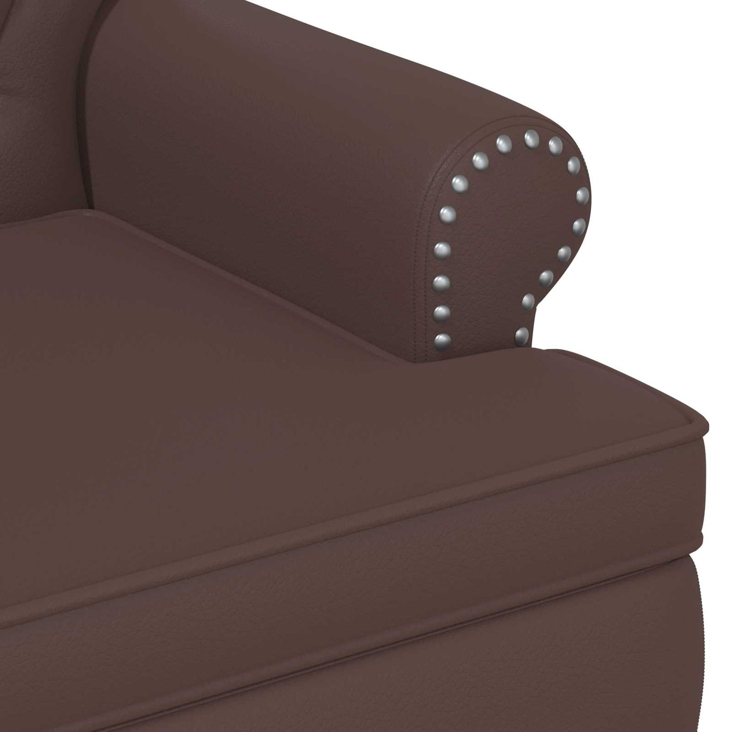 Loveseat con bottoni imbottiti Marrone 120 x 65 x 77 cm | homemem39
