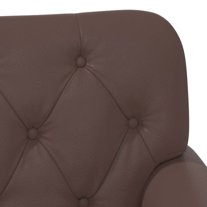 Loveseat con bottoni imbottiti Marrone 120 x 65 x 77 cm | homemem39
