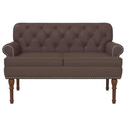 Loveseat con bottoni imbottiti Marrone 120 x 65 x 77 cm | homemem39