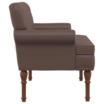 Loveseat con bottoni imbottiti Marrone 120 x 65 x 77 cm | homemem39