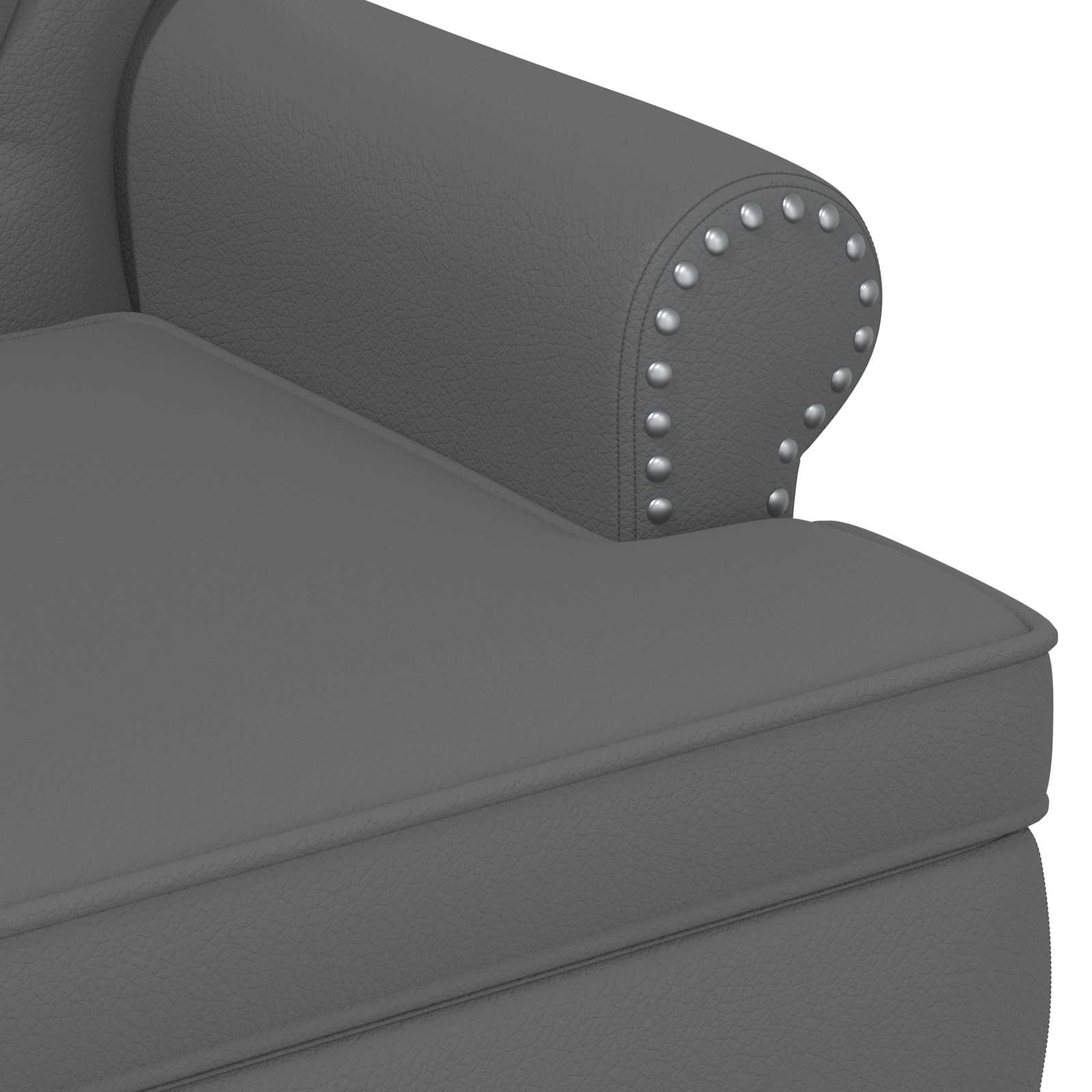 Loveseat con bottoni imbottiti Grigio 120 x 65 x 77 cm | homemem39