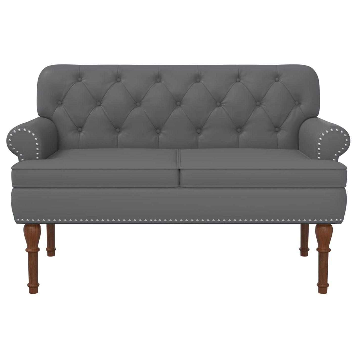 Loveseat con bottoni imbottiti Grigio 120 x 65 x 77 cm | homemem39