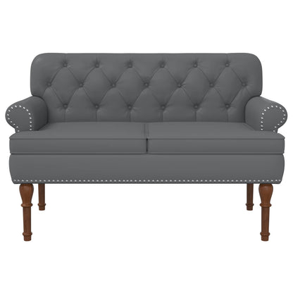 Loveseat con bottoni imbottiti Grigio 120 x 65 x 77 cm | homemem39