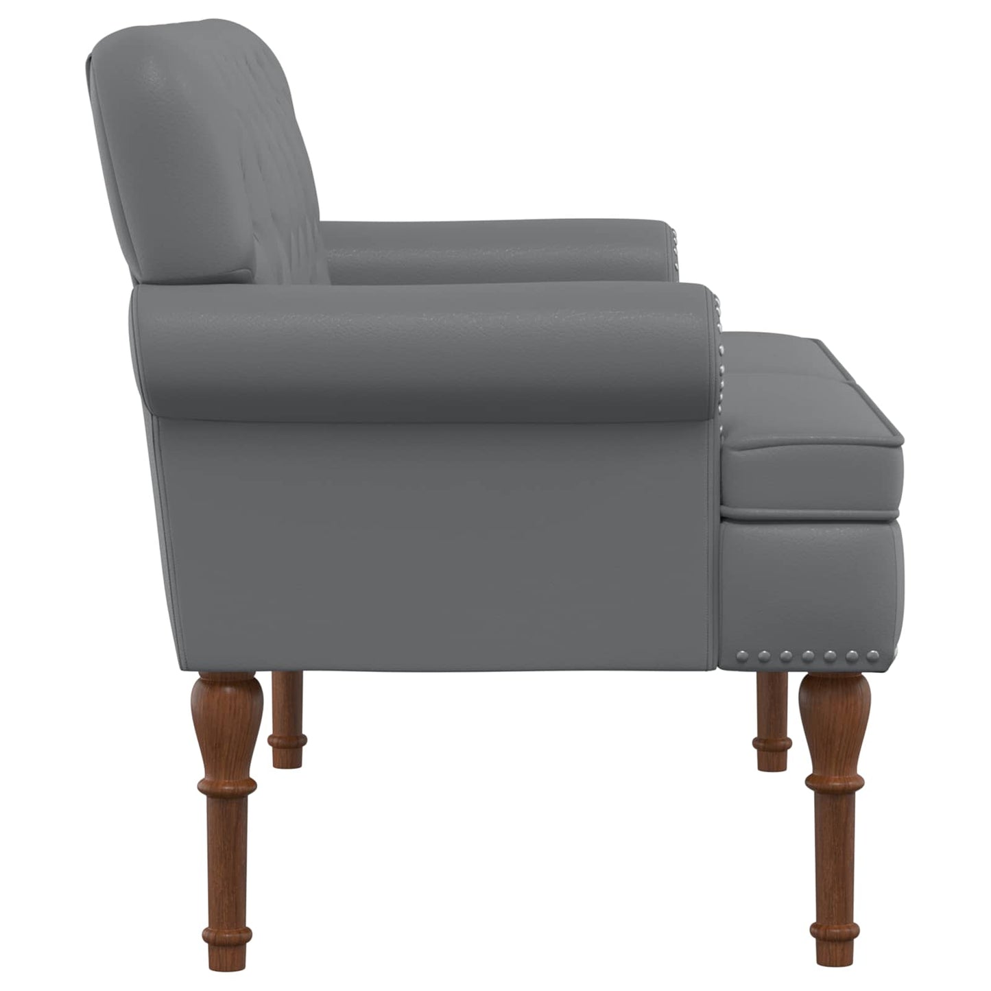 Loveseat con bottoni imbottiti Grigio 120 x 65 x 77 cm | homemem39