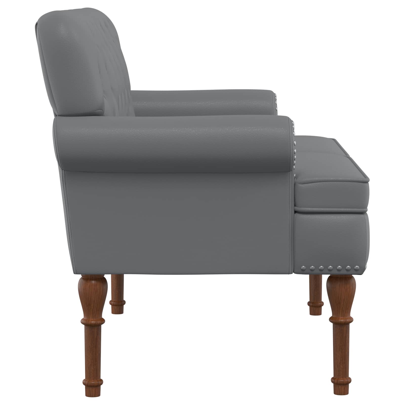 Loveseat con bottoni imbottiti Grigio 120 x 65 x 77 cm | homemem39