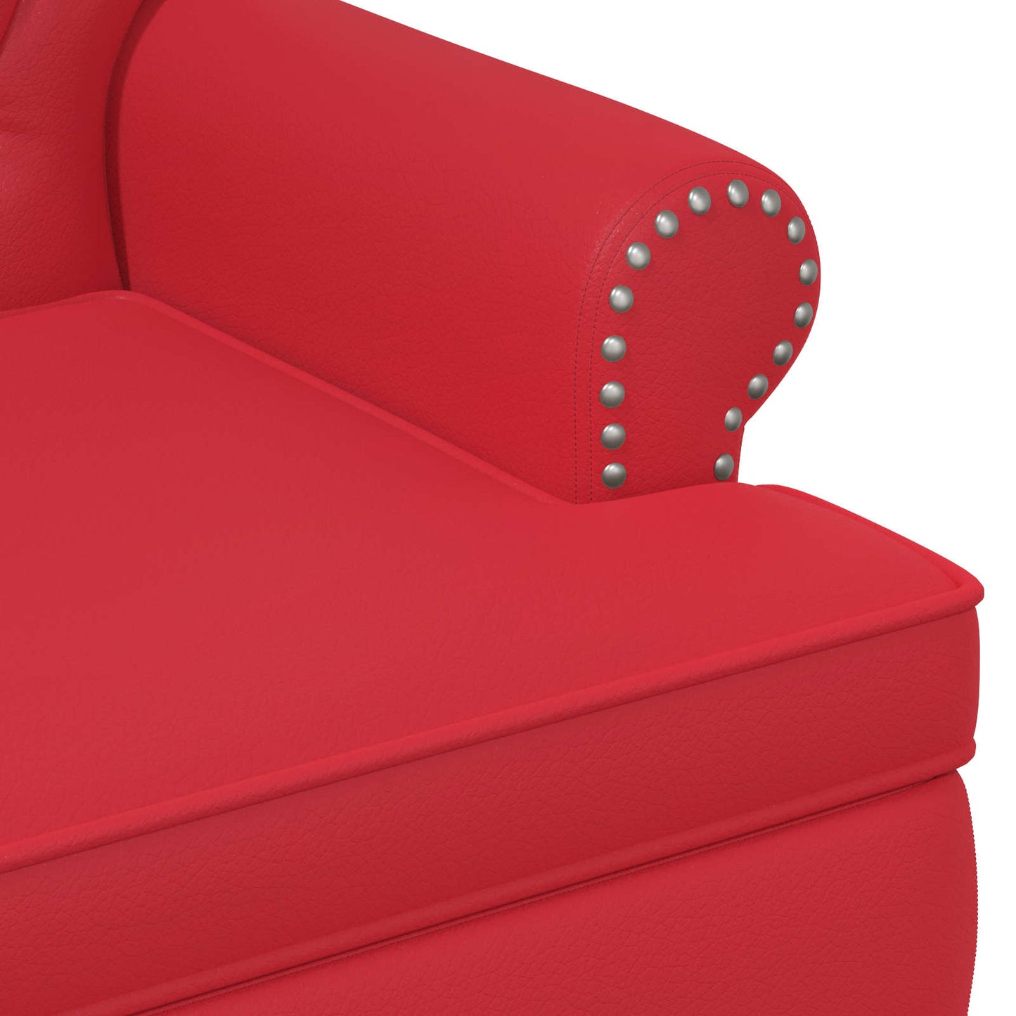 Loveseat con bottoni imbottiti Rosso 120 x 65 x 77 cm | homemem39