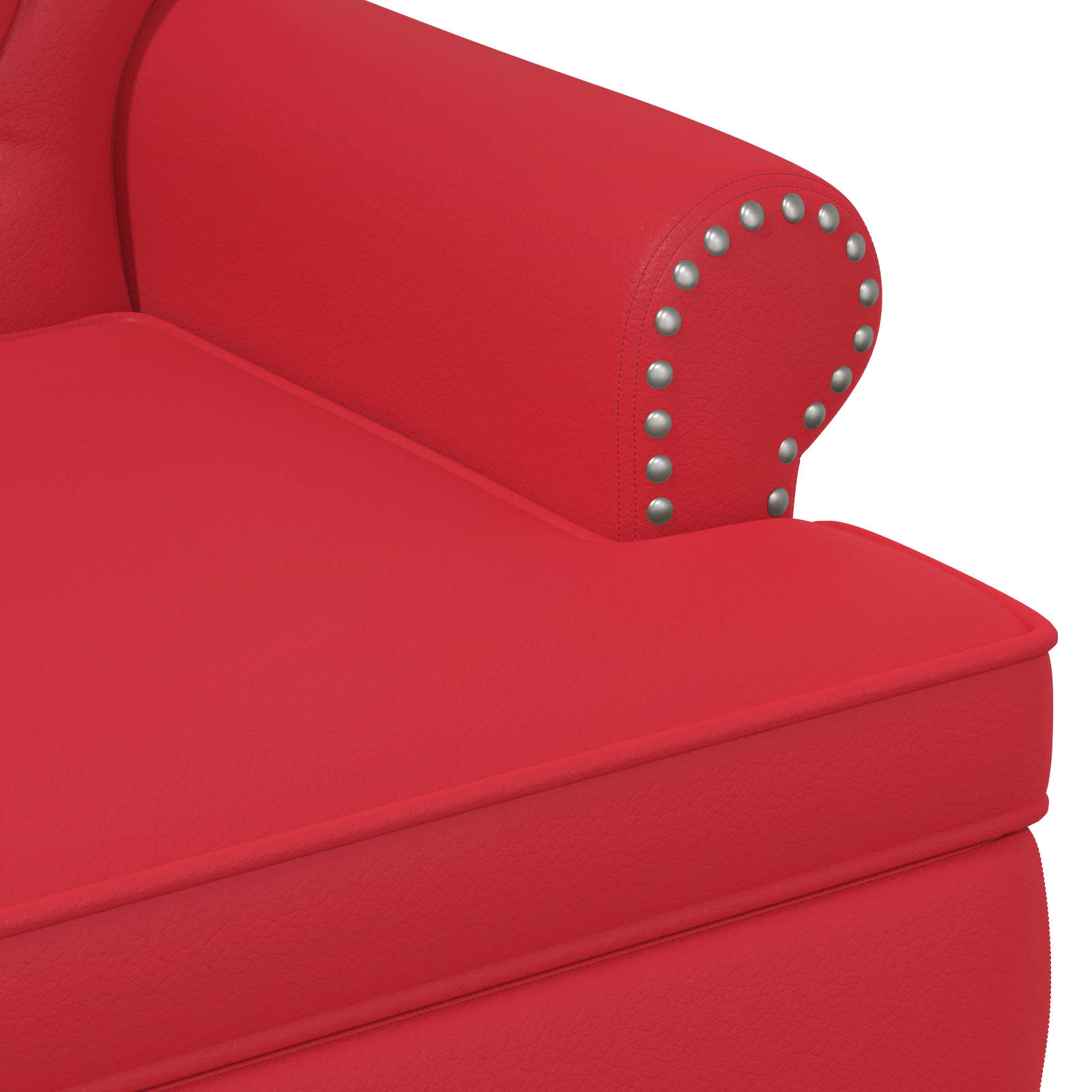 Loveseat con bottoni imbottiti Rosso 120 x 65 x 77 cm | homemem39