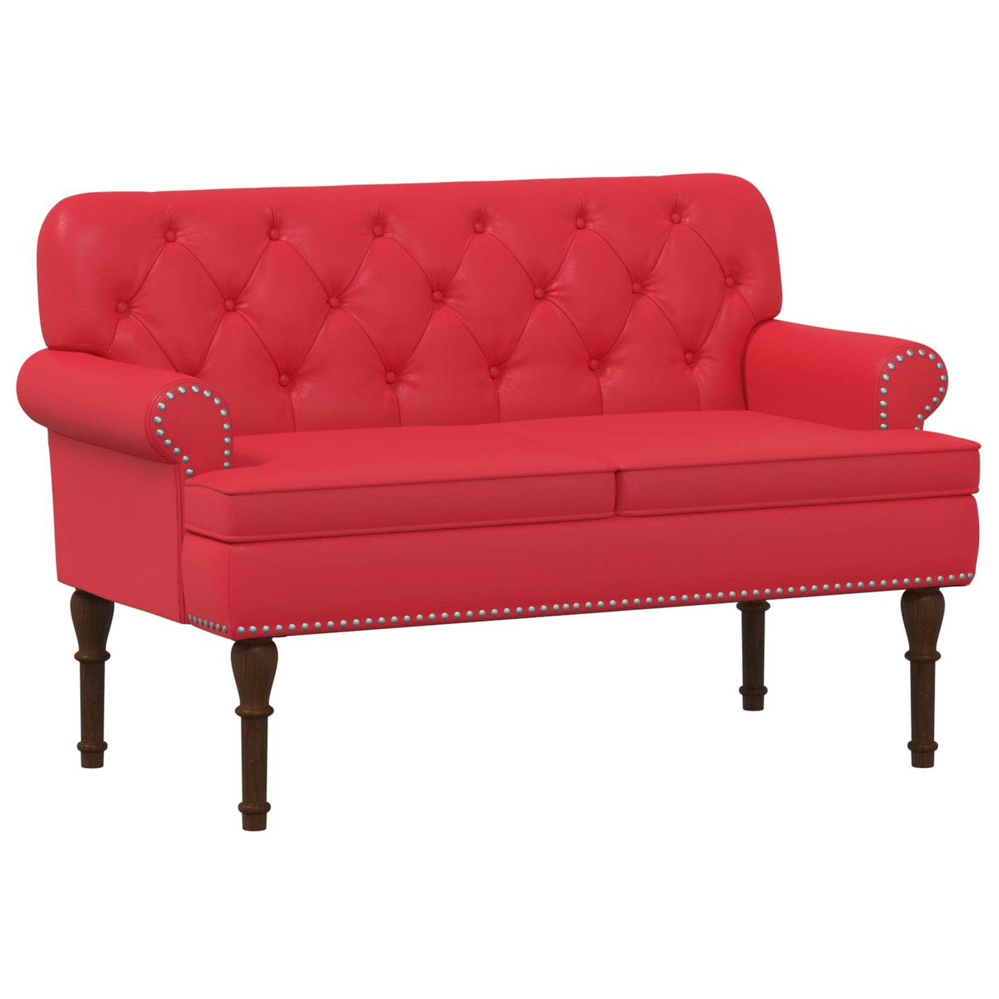 Loveseat con bottoni imbottiti Rosso 120 x 65 x 77 cm | homemem39