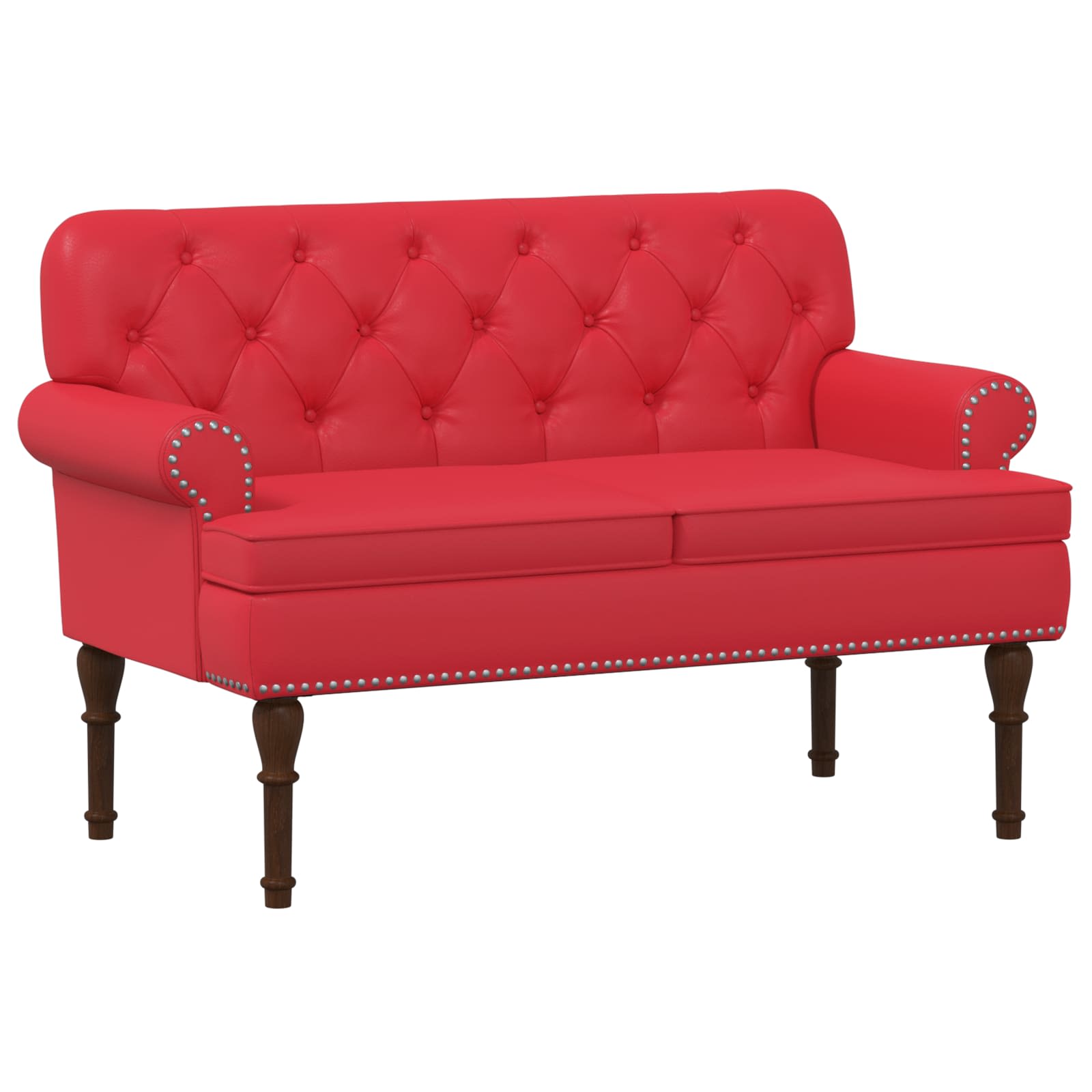Loveseat con bottoni imbottiti Rosso 120 x 65 x 77 cm | homemem39