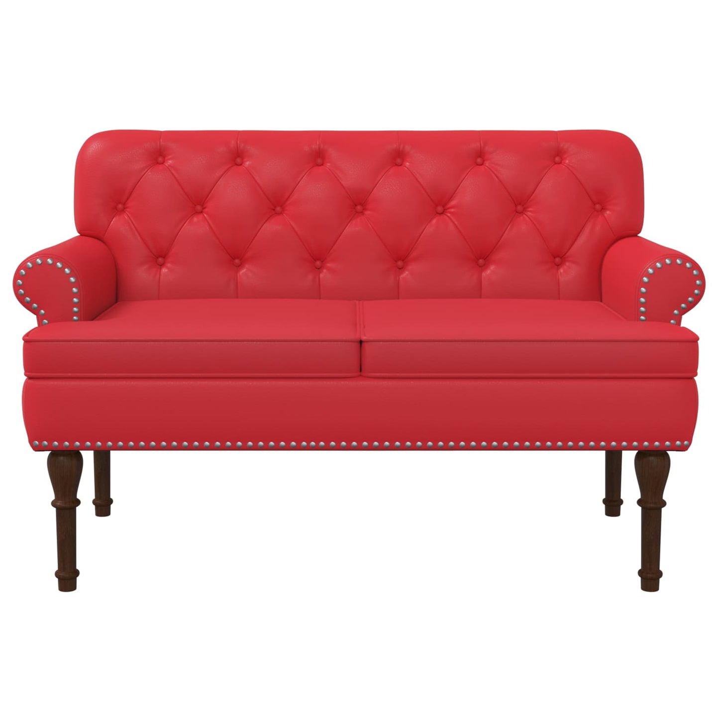 Loveseat con bottoni imbottiti Rosso 120 x 65 x 77 cm | homemem39
