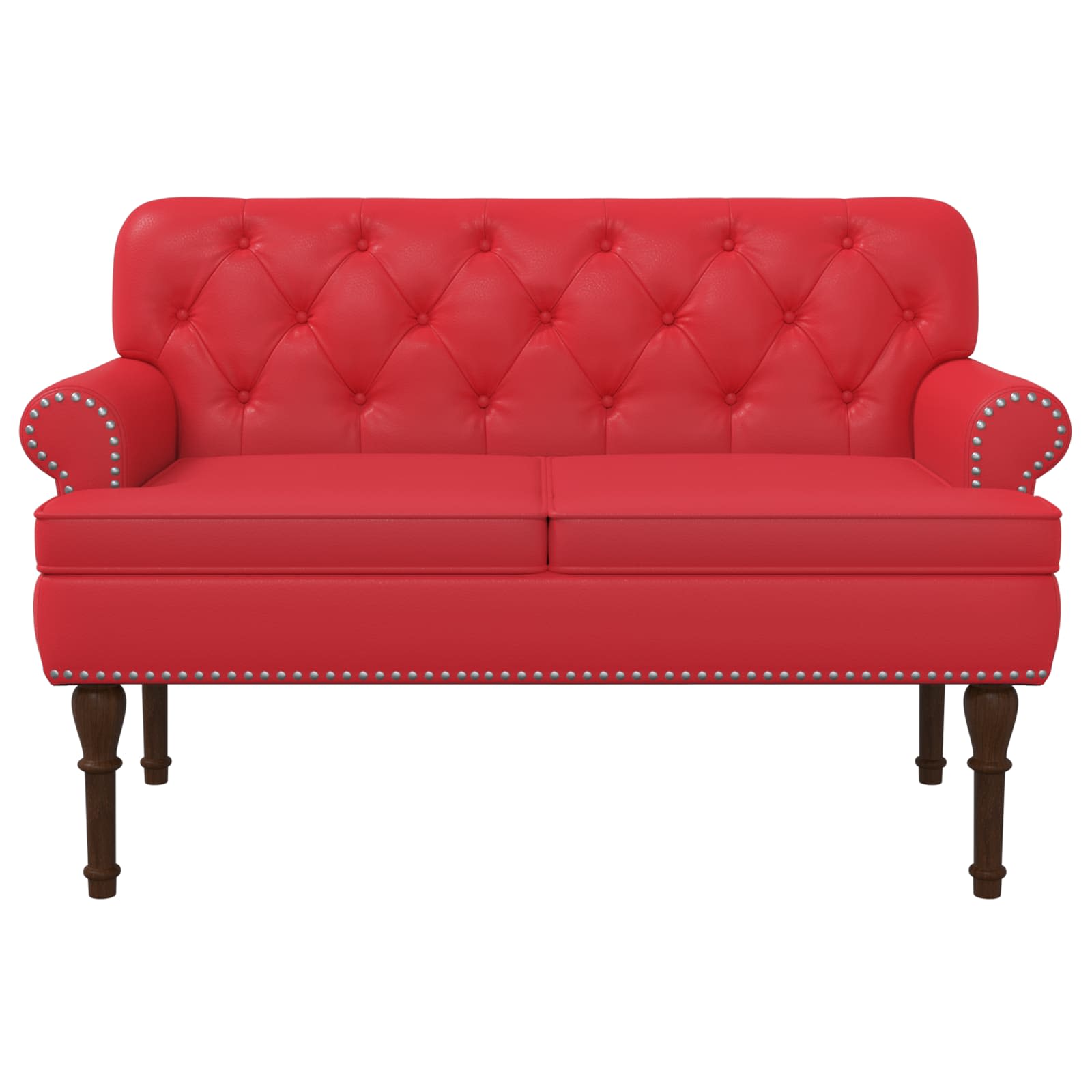 Loveseat con bottoni imbottiti Rosso 120 x 65 x 77 cm | homemem39