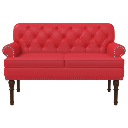 Loveseat con bottoni imbottiti Rosso 120 x 65 x 77 cm | homemem39