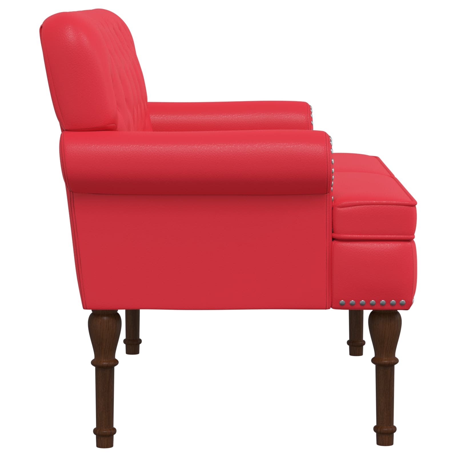 Loveseat con bottoni imbottiti Rosso 120 x 65 x 77 cm | homemem39