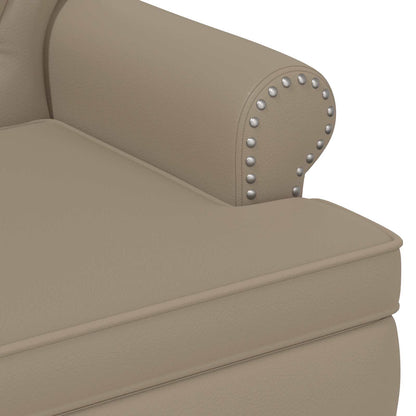 Loveseat con bottoni imbottiti Cappuccino 120 x 65 x 77 cm | homemem39