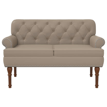 Loveseat con bottoni imbottiti Cappuccino 120 x 65 x 77 cm | homemem39
