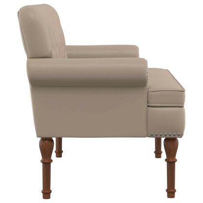 Loveseat con bottoni imbottiti Cappuccino 120 x 65 x 77 cm | homemem39