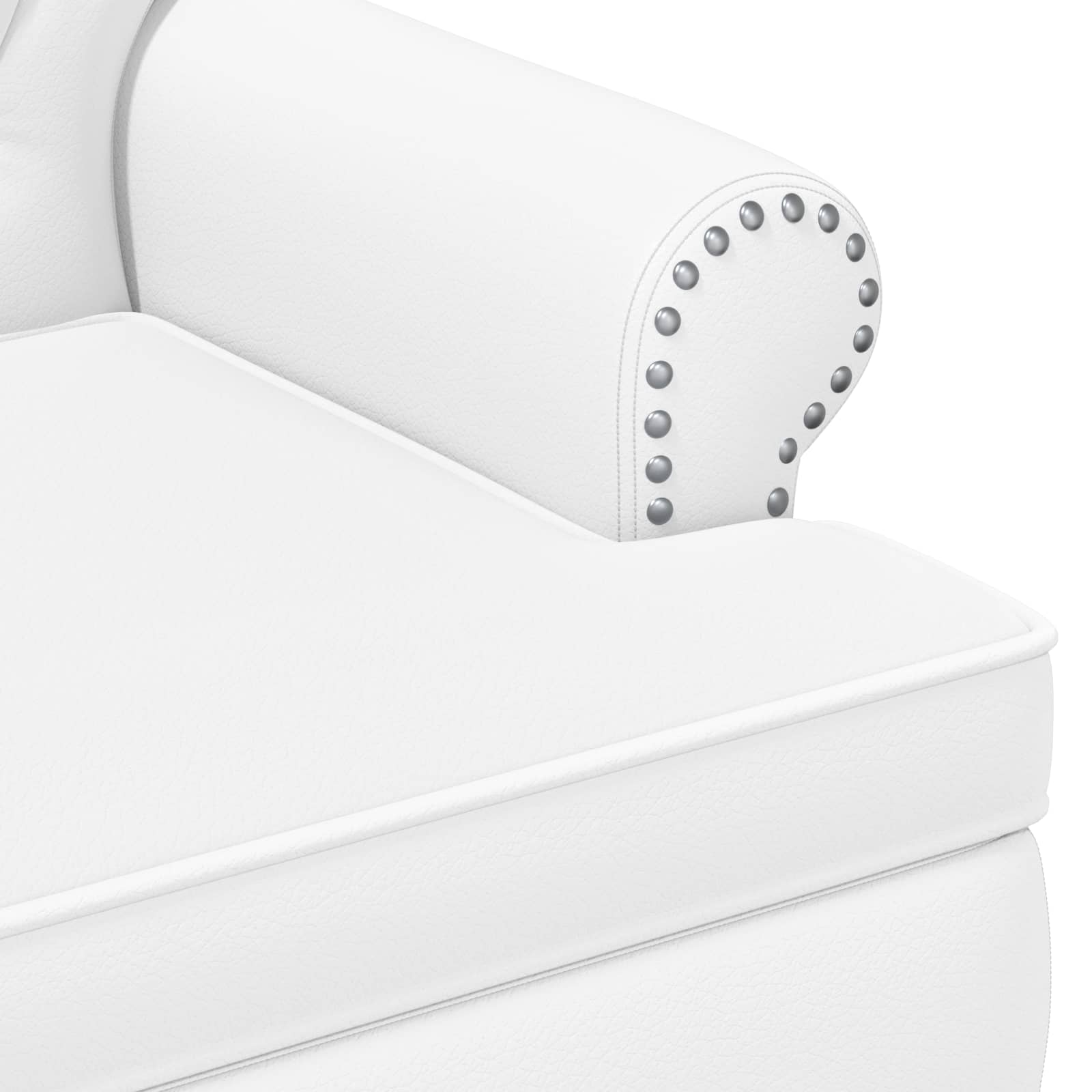 Loveseat con bottoni imbottiti Bianco 120 x 65 x 77 cm | homemem39