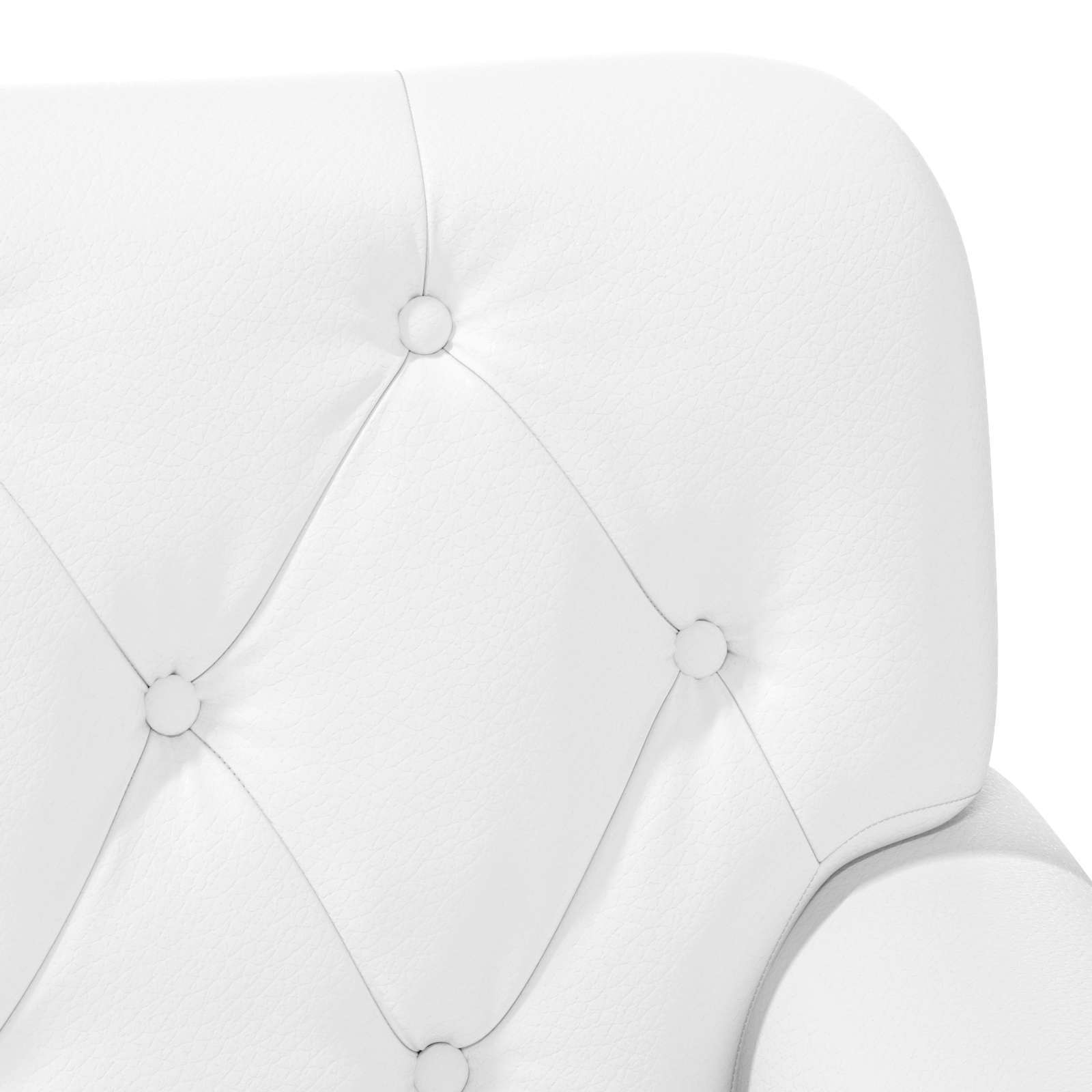 Loveseat con bottoni imbottiti Bianco 120 x 65 x 77 cm | homemem39