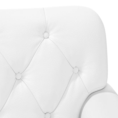Loveseat con bottoni imbottiti Bianco 120 x 65 x 77 cm | homemem39