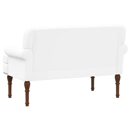 Loveseat con bottoni imbottiti Bianco 120 x 65 x 77 cm | homemem39