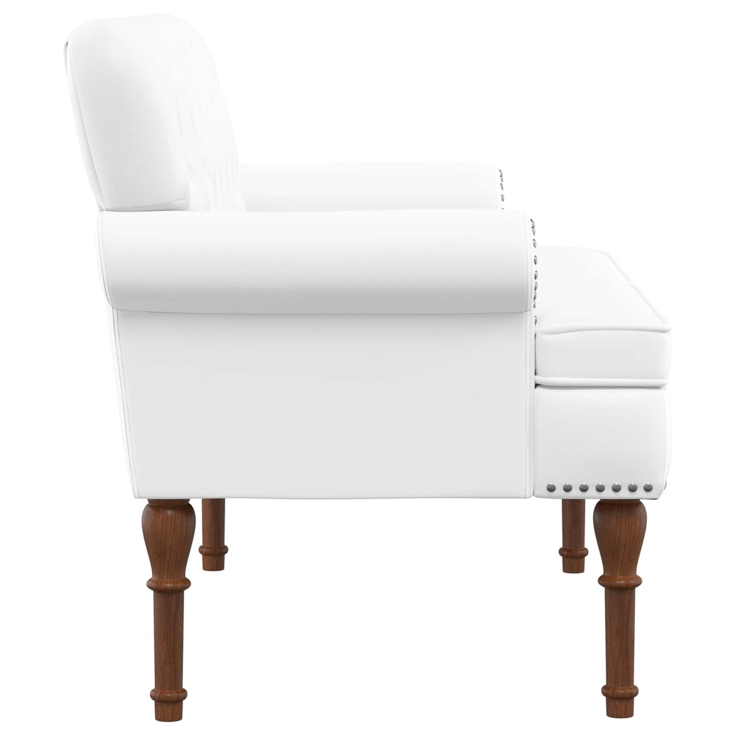 Loveseat con bottoni imbottiti Bianco 120 x 65 x 77 cm | homemem39