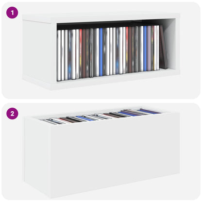 Rack per Stoccaggio CD Bianco 40 x 17 x 17 cm | homemem39