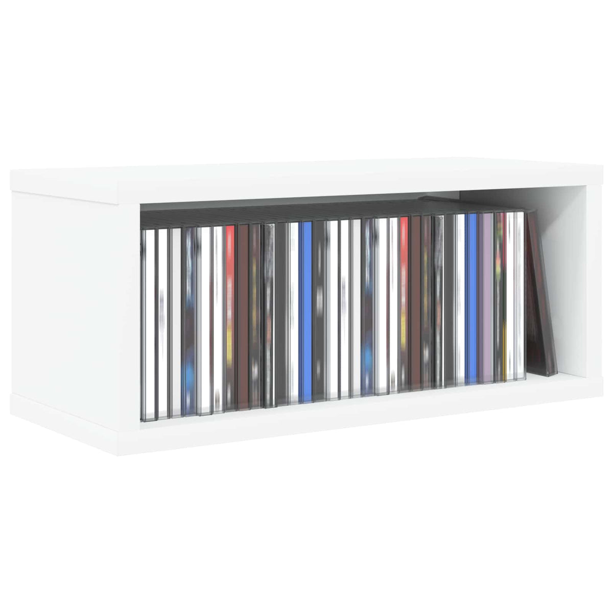 Rack per Stoccaggio CD Bianco 40 x 17 x 17 cm | homemem39