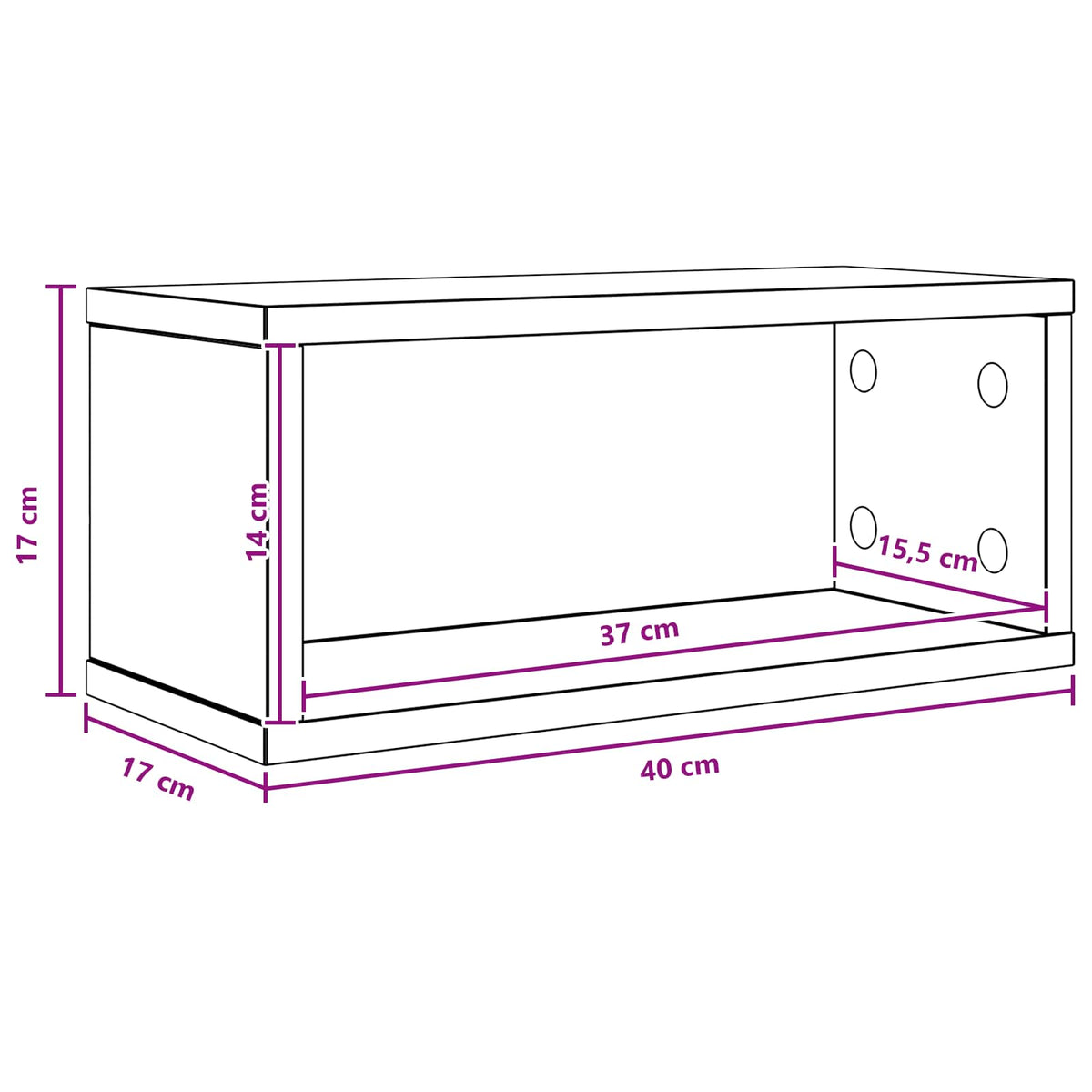 Rack per Stoccaggio CD Bianco 40 x 17 x 17 cm | homemem39