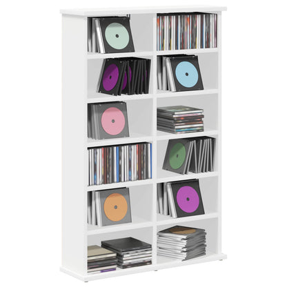 Mobile per CD Bianco 60 x 17 x 92 cm Legno ingegnerizzato | homemem39